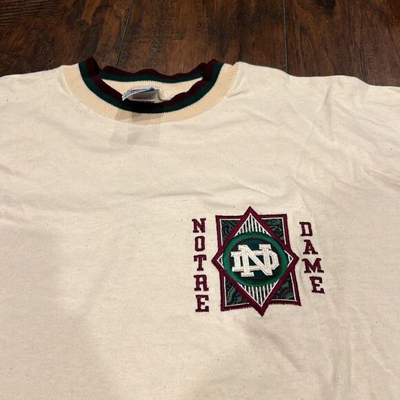 Vintage Notre Dame Tee made in USA size XL never been washed still have sticker - Picture 2 of 11